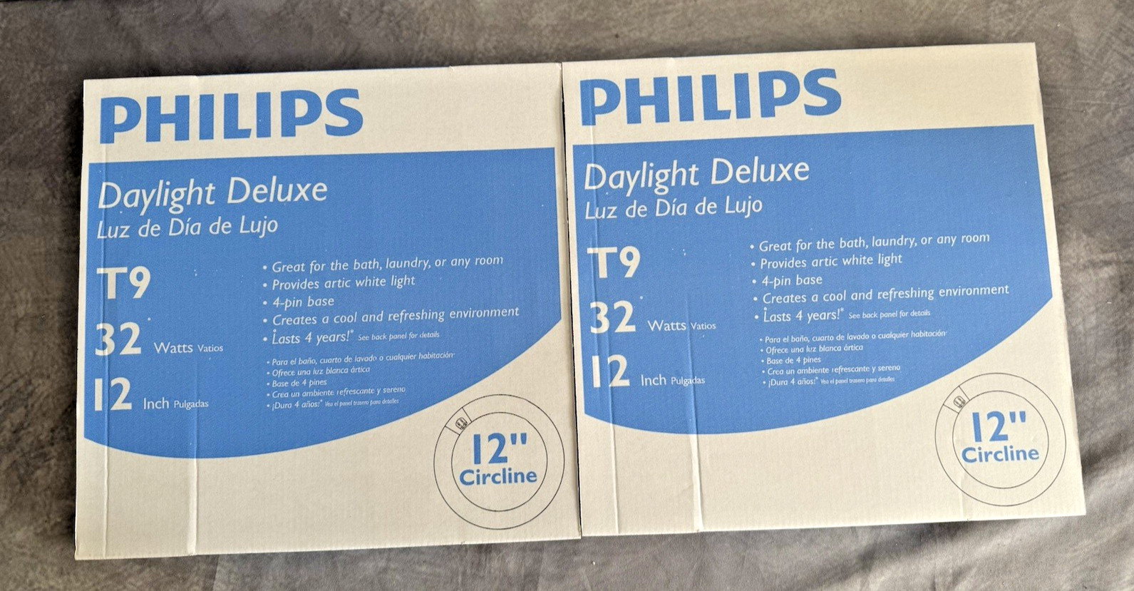 32watt 12in T9 Circline Fluorescent Tube Light Bulb Daylight Deluxe  - Lot of 2