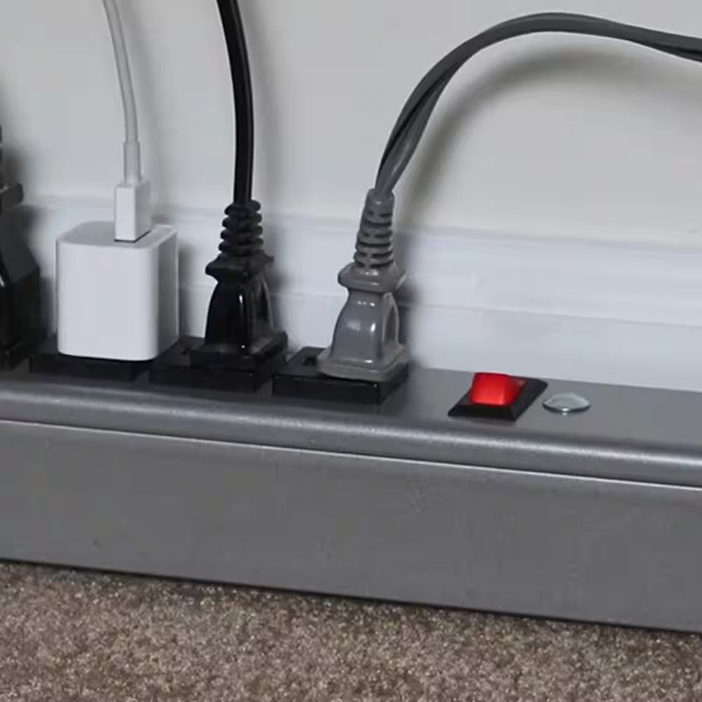 Wiremold 4-Outlet 15 Amp Compact Power Strip with Lighted On/Off Switch and 6 Ft