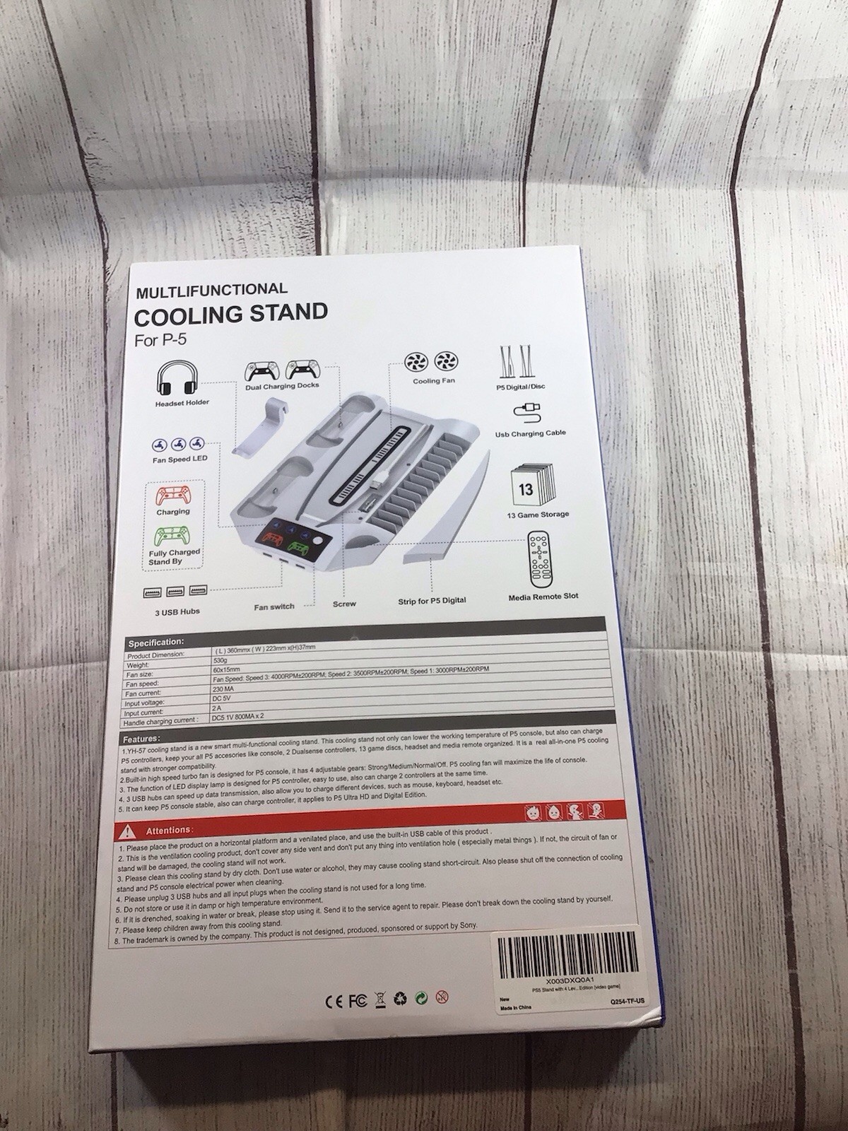New YH-57 Multifunctional Cooling Stand For PS5 White