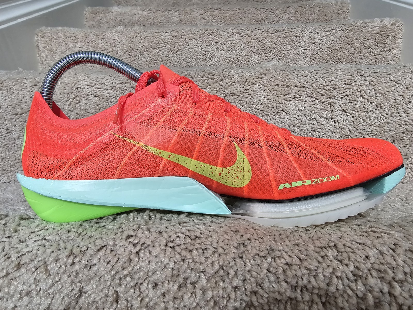 Nike Air Zoom Victory 2 Track Field Spikes Bright Crimson Lime FD8411-600 Sz 6