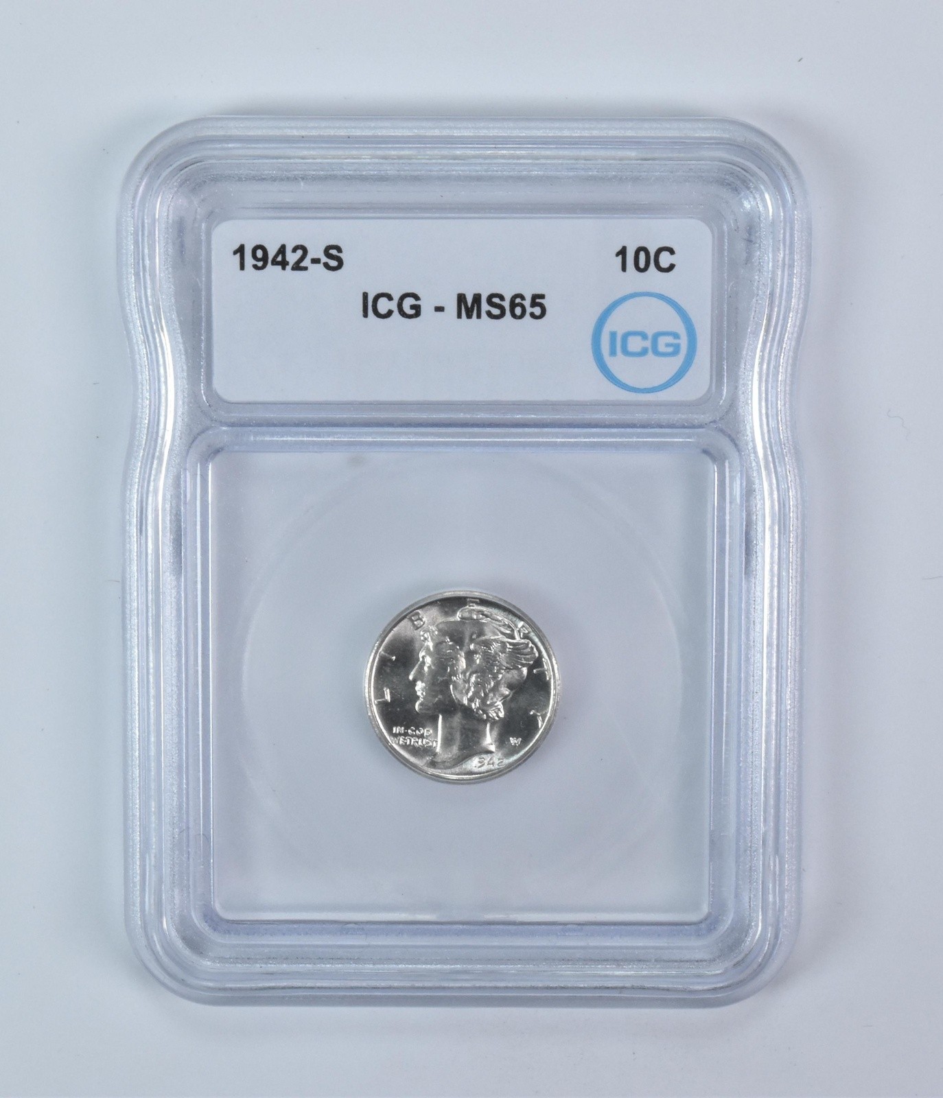 1942-S Mercury Dime MS65 ICG