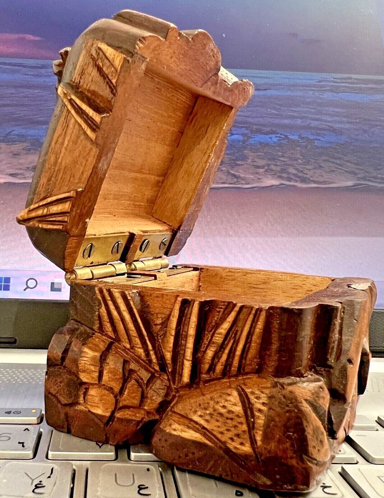 100% Handmade Wood Box Aqua Design Fish Dolphin Reef Collected Classic Vintage