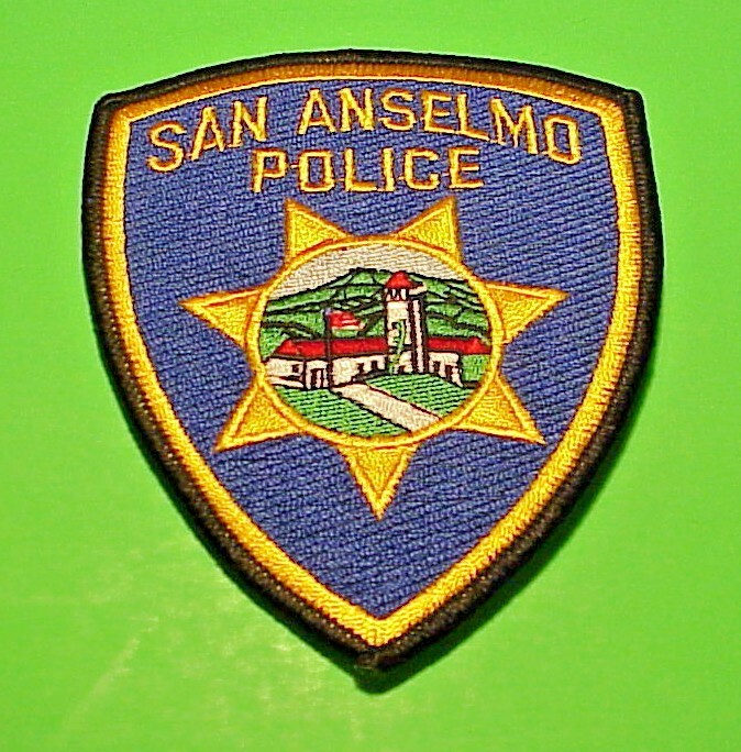 SAN ANSELMO  CALIFORNIA  CA   4 3/4"  POLICE PATCH  FREE SHIPPING!!!