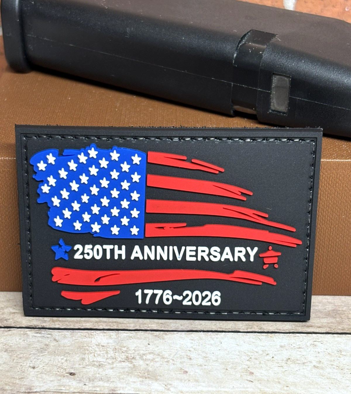 American Flag 250 Years Of Freedom PVC Patch -  Morale Tactical USA Flag Patch