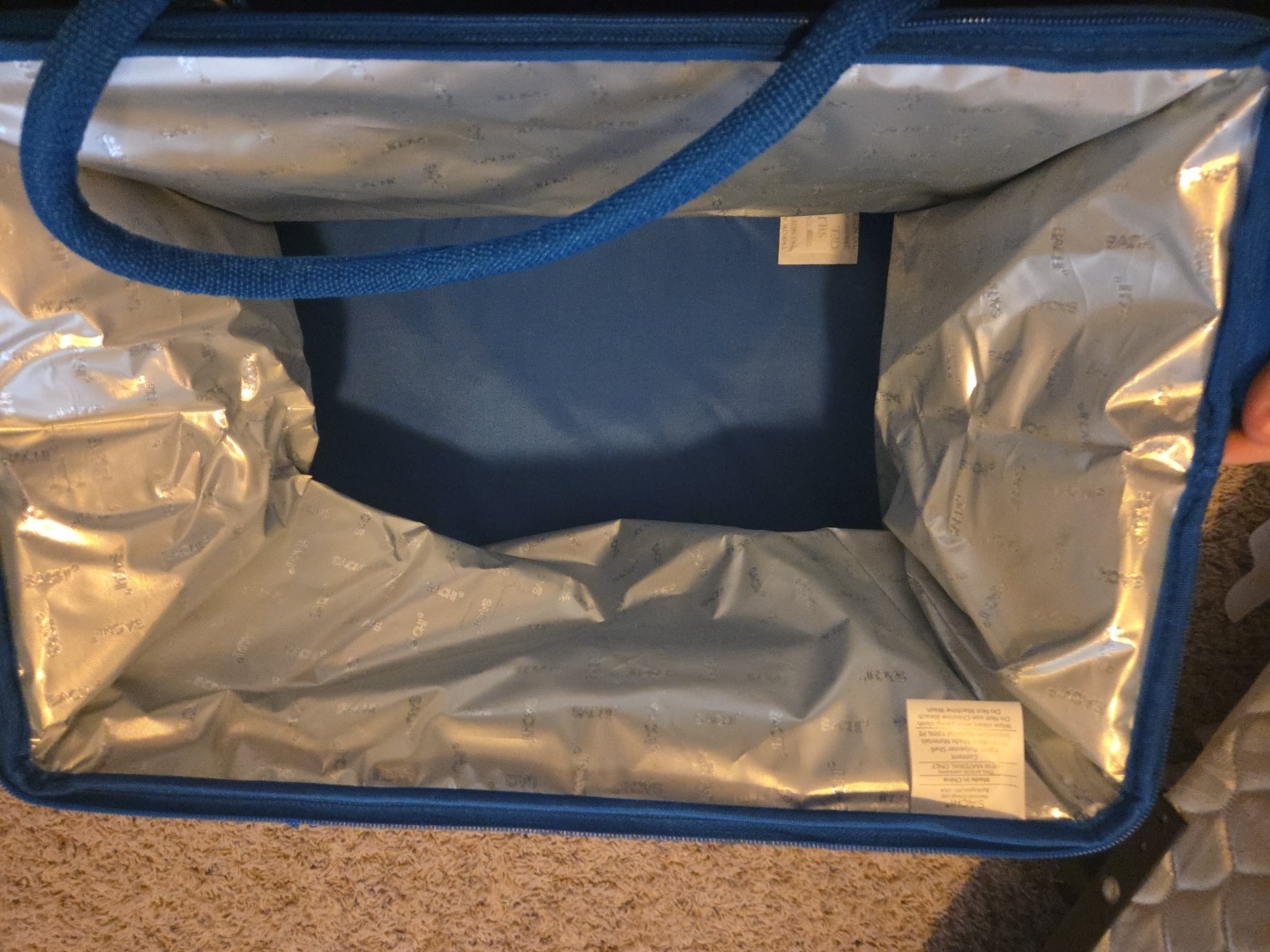 Sachi Blue and Gray Medium Cooler Bag