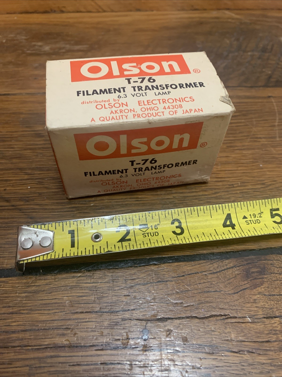Vintage Olson T-76 Filament Transformer Made in USA NOS Akron Ohio Made In Japan