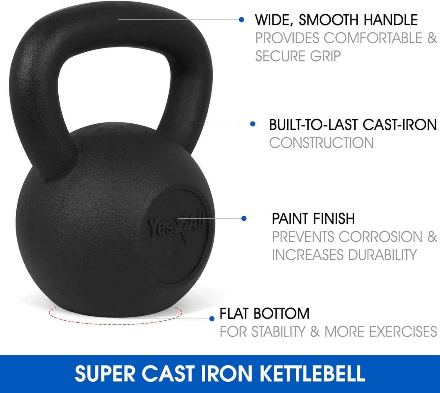 Kettlebell Cast Iron Sets 5 - 10 - 15 - 20 - 25 - 30 Lbs, Multi-Level from Begin
