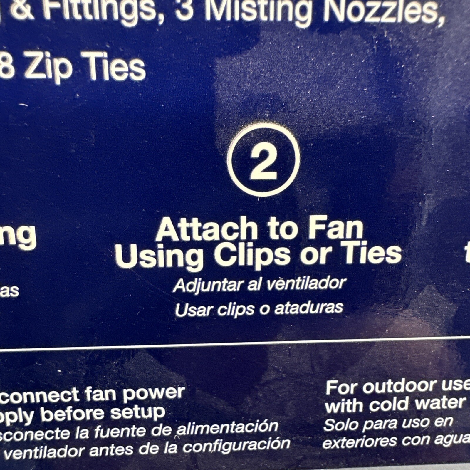 Outdoor Patio Water Mister - Fan Conversion Kit - Quick-Attach Easy Set Up