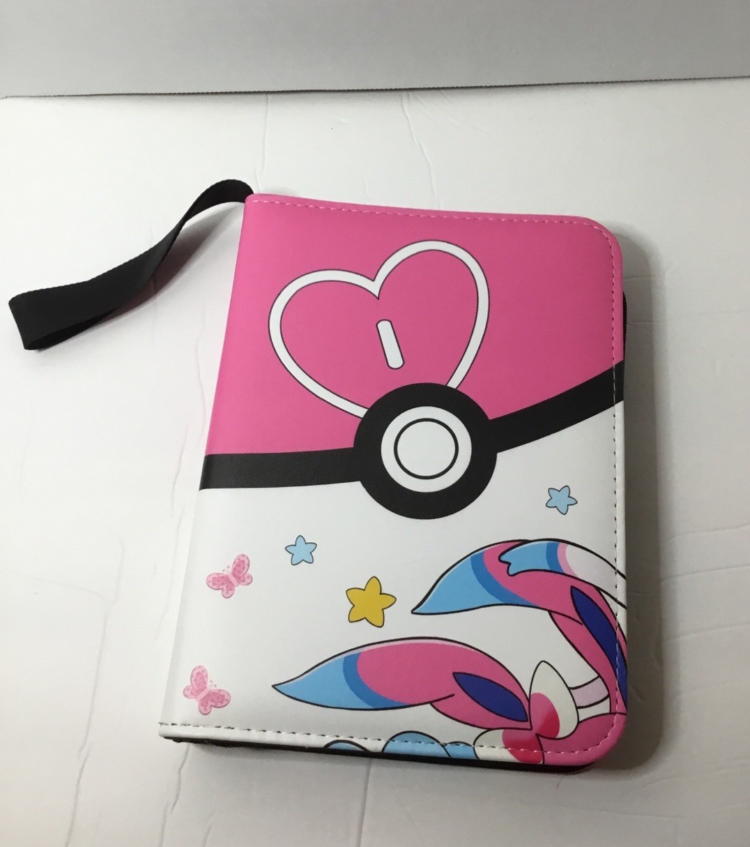 Pokémon TCG Pink/White Sylveon Zip Up Binder 55 Pages Holds 440 Cards