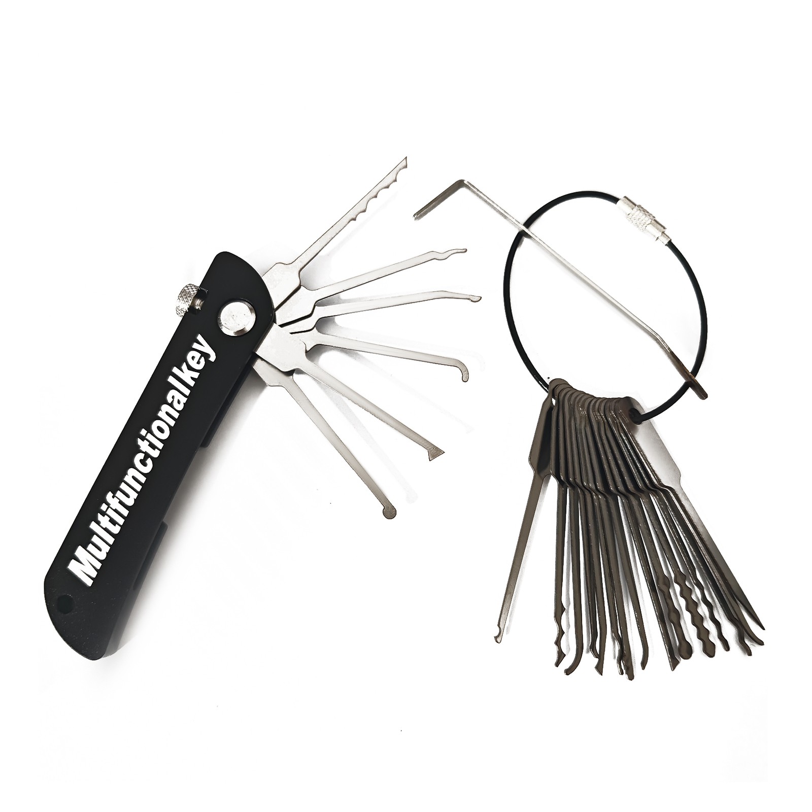 Compact Foldable 21-in-1 Home Door Key Remover Tools for Beginner's Tool Set