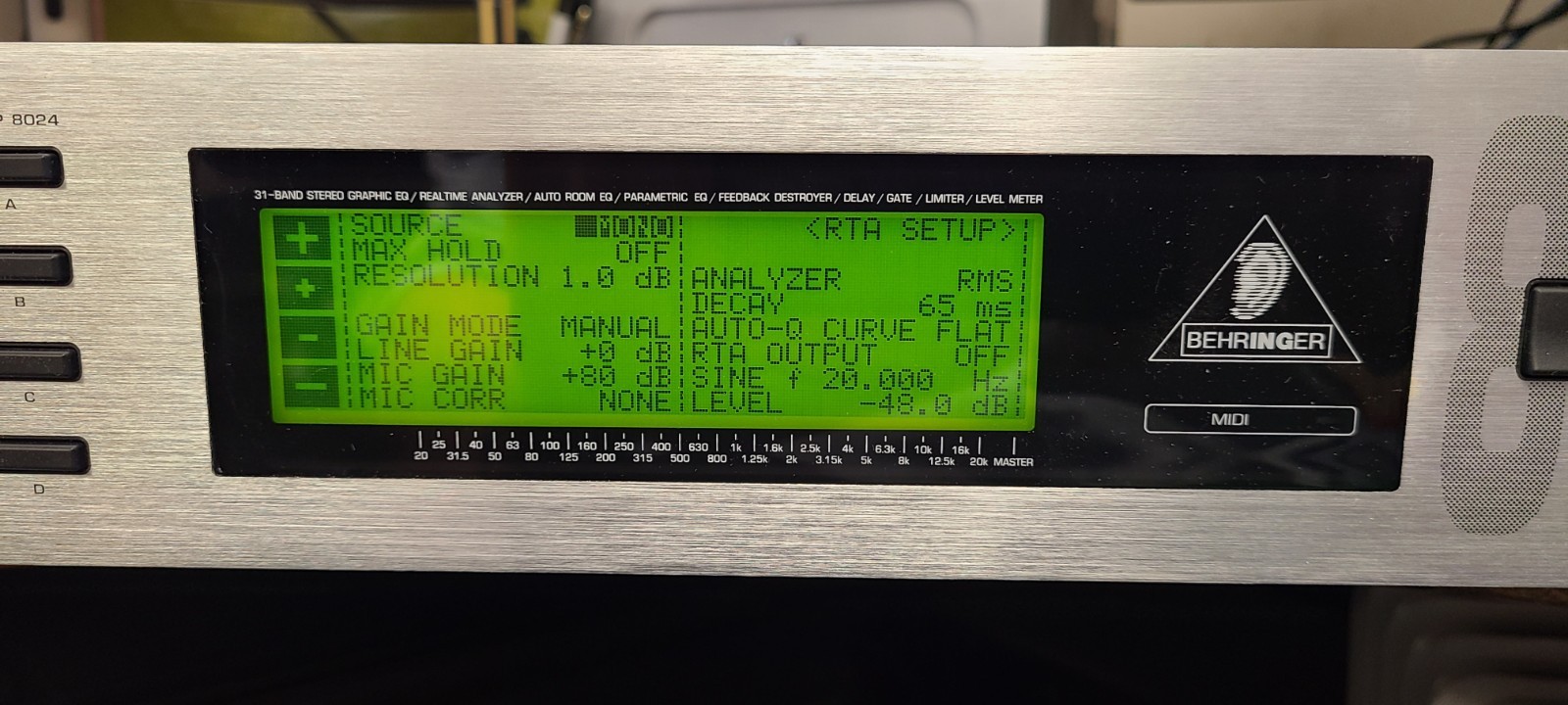 BEHRINGER Model DSP 8024 Ultra-Curve Pro Digital 24-Bit Dual-DSP Mainframe