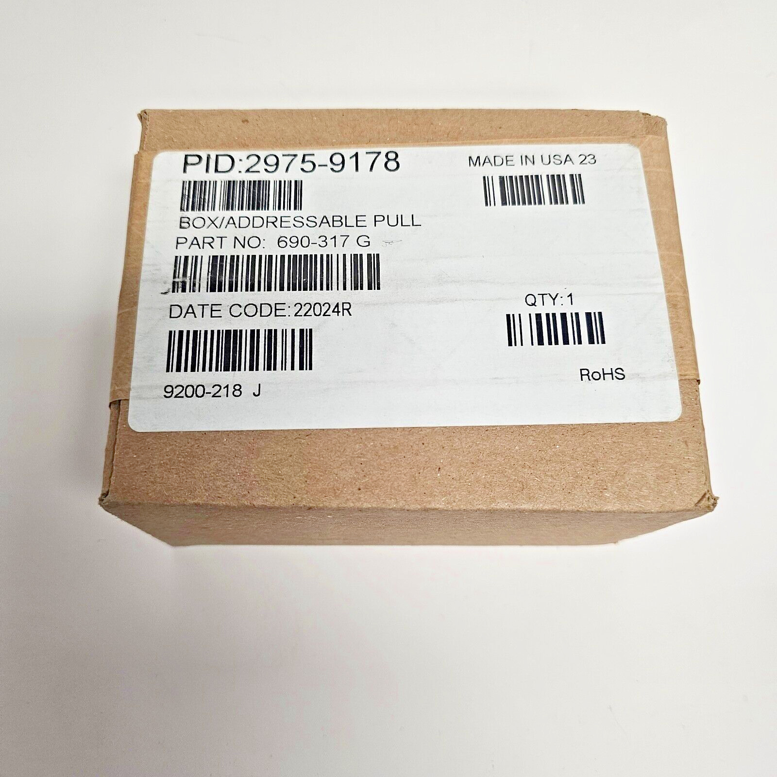 690-317 G Pull Station Back Box NEW (Sealed)