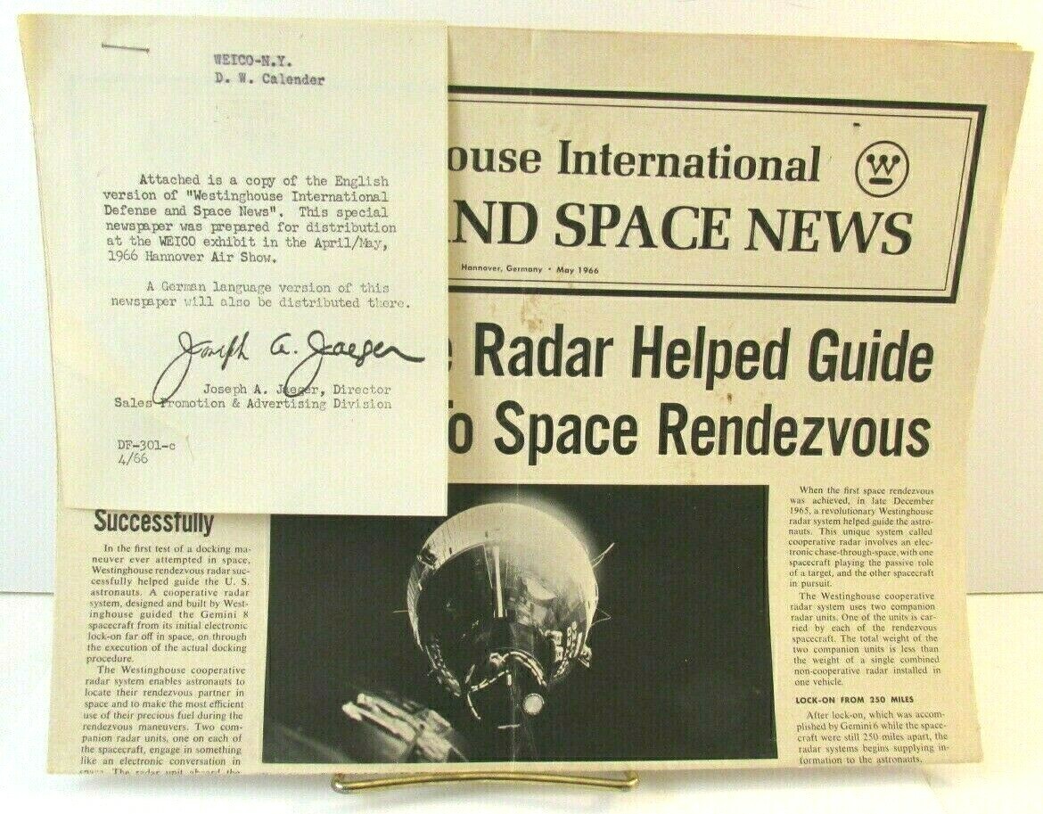 RARE! Westinghouse International defense and space news Germany May 1966