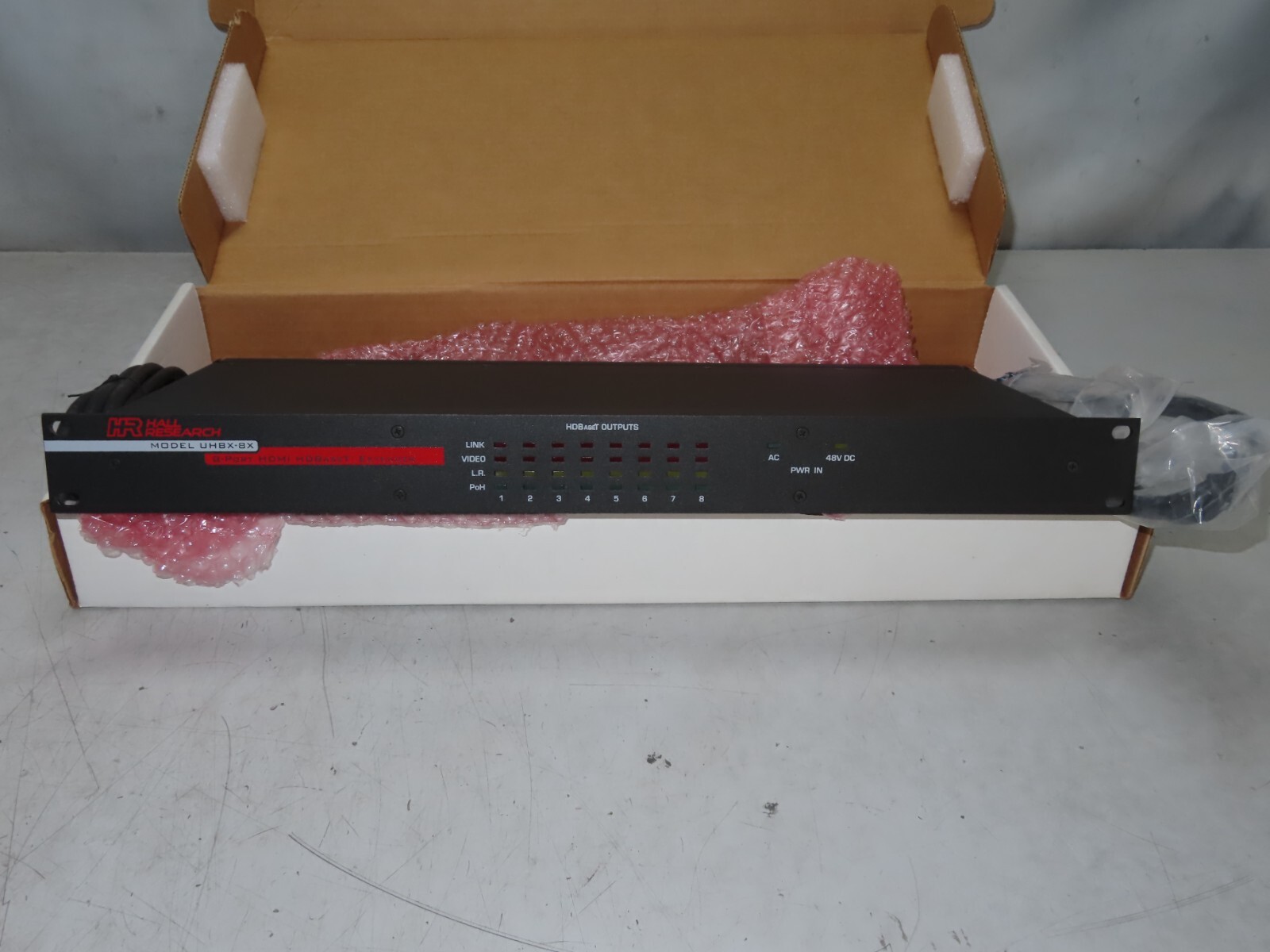 HR Hall Research UHBX-4X 8-Port Multi-Port Sender HDMI HD Base T Extender