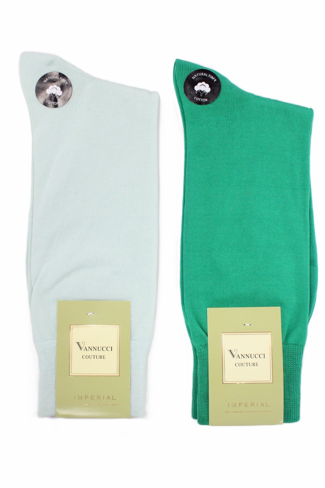 Mens Vannucci Couture Hunter Green and Lt. Mint Dress Casual Socks