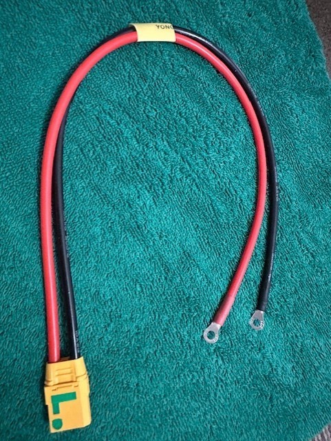 Ring Terminal #10 to XT90s Female 12AWG, 10 AWG-length 12,18,20, 24,30 Inches