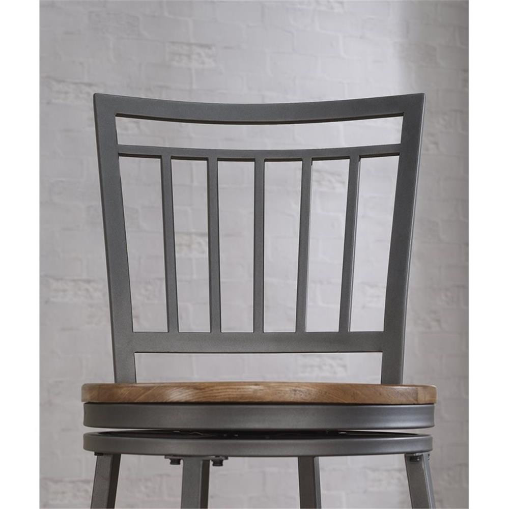 Bowery Hill 25" Swivel Counter Stool in Slate Gray