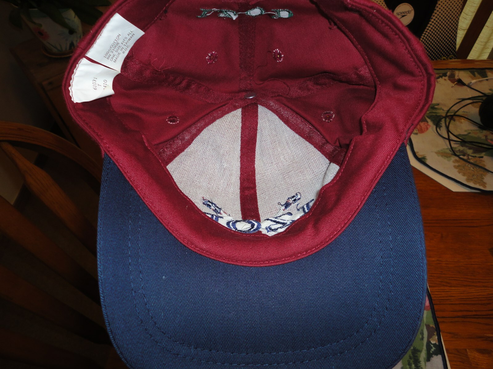 Izod Hat cap osfm leather strapback buckle Vtg