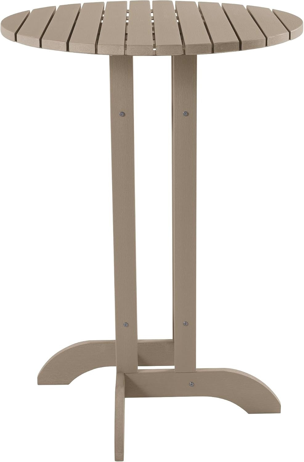 Outdoor Bar Height Bistro Table, 30" Round, Woodland Brown
