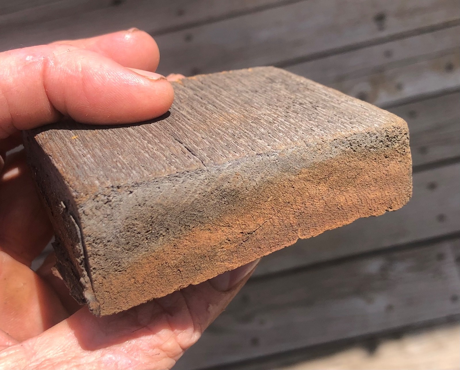 US NAVY ARTIFACT WWII TEAK RELIC FROM DECK OF WW2 BATTLESHIP USS IOWA BB-61