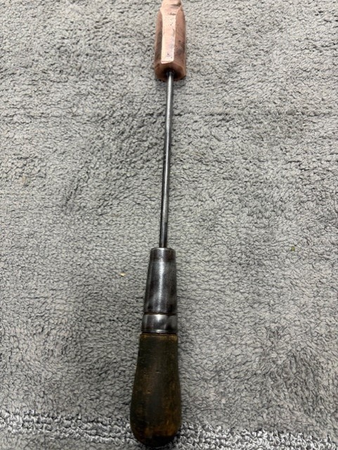 Vintage Copper Soldering iron with wooden handle