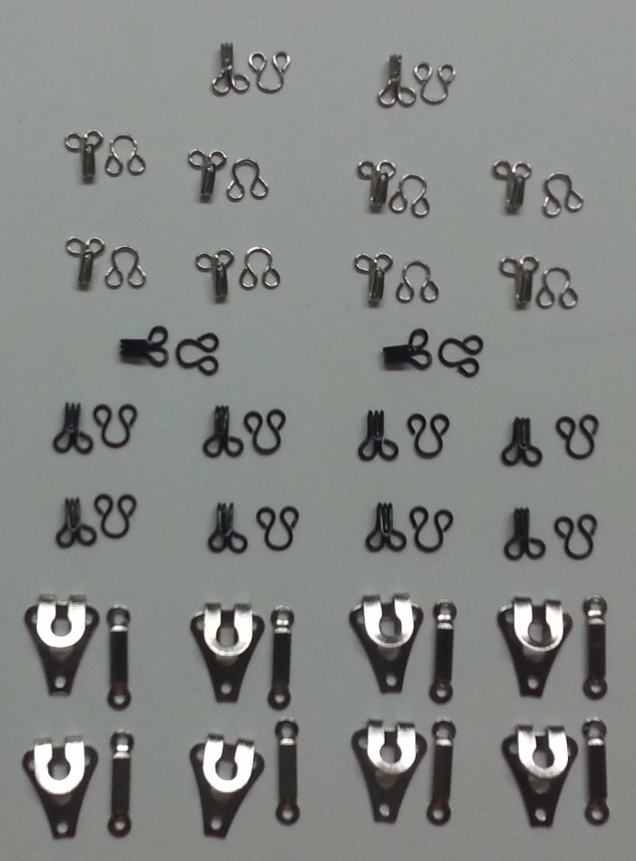 336 Sets Hooks and Eyes (12 cards x 28 sets) Silver Black Assortment WHOLESALE