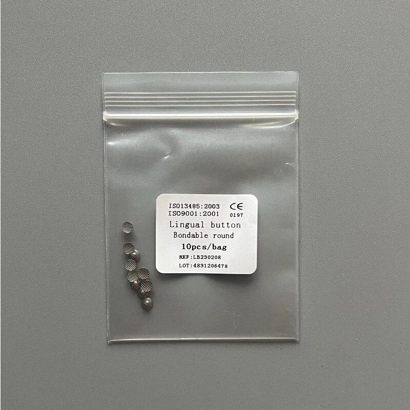 20 Pcs Dental Lingual Buttons Orthodontic Bondable Round/Rectangular Mesh Base