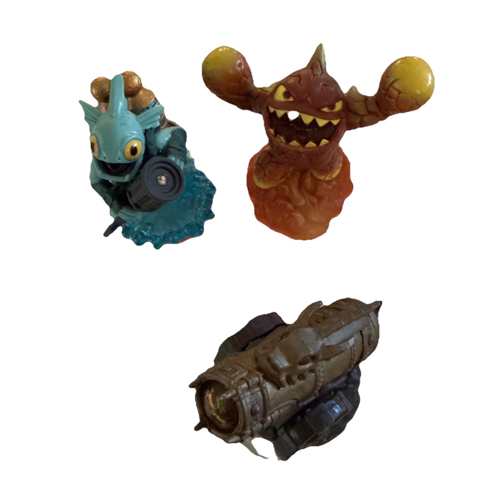 Skylanders Lot Of 3 Figures On Orange Bases
