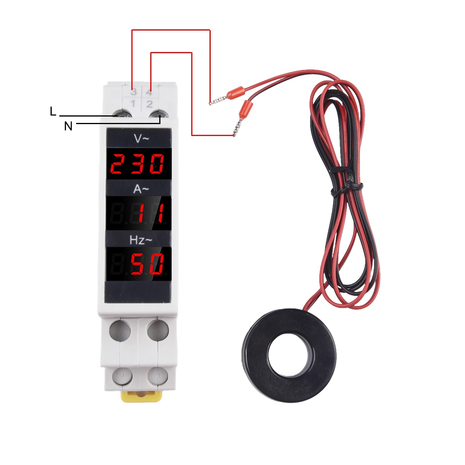 Real Time Data Single Phase Digital Voltmeter AC80 500V Digital Display