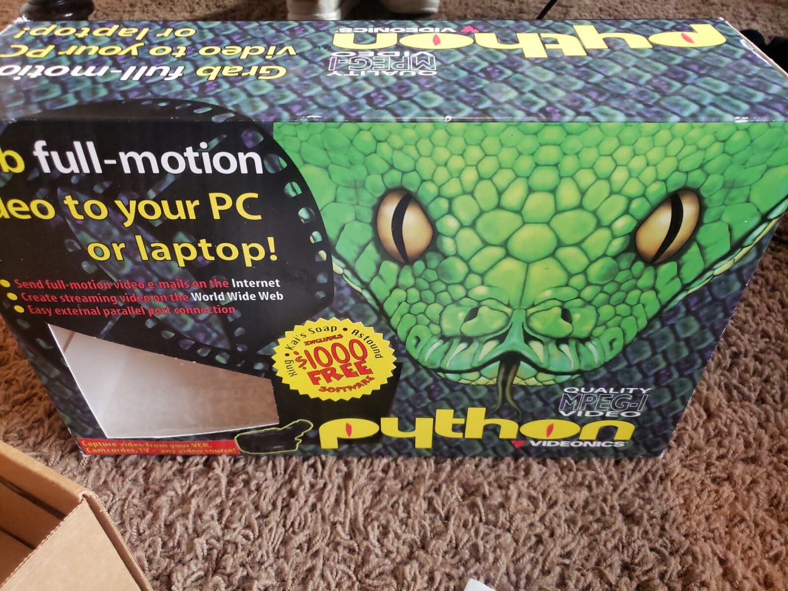 Vintage Gaming Videonics Python Video Capture Card w/ Free Software Complete