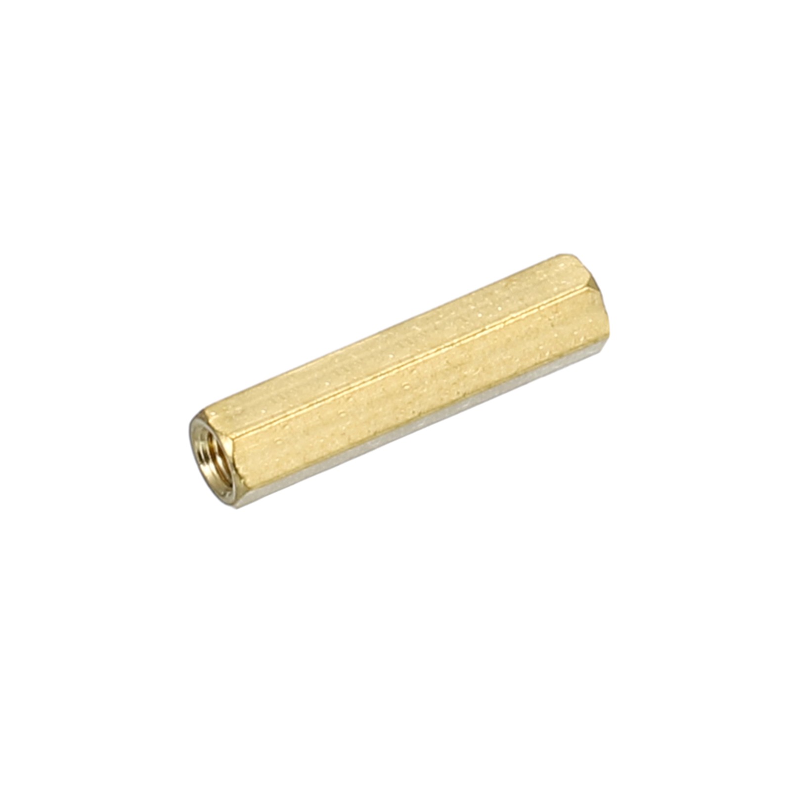 M3x0.5mm Coupling Nut, 10Pcs Brass Hex Coupling Nut 20mm, Gold