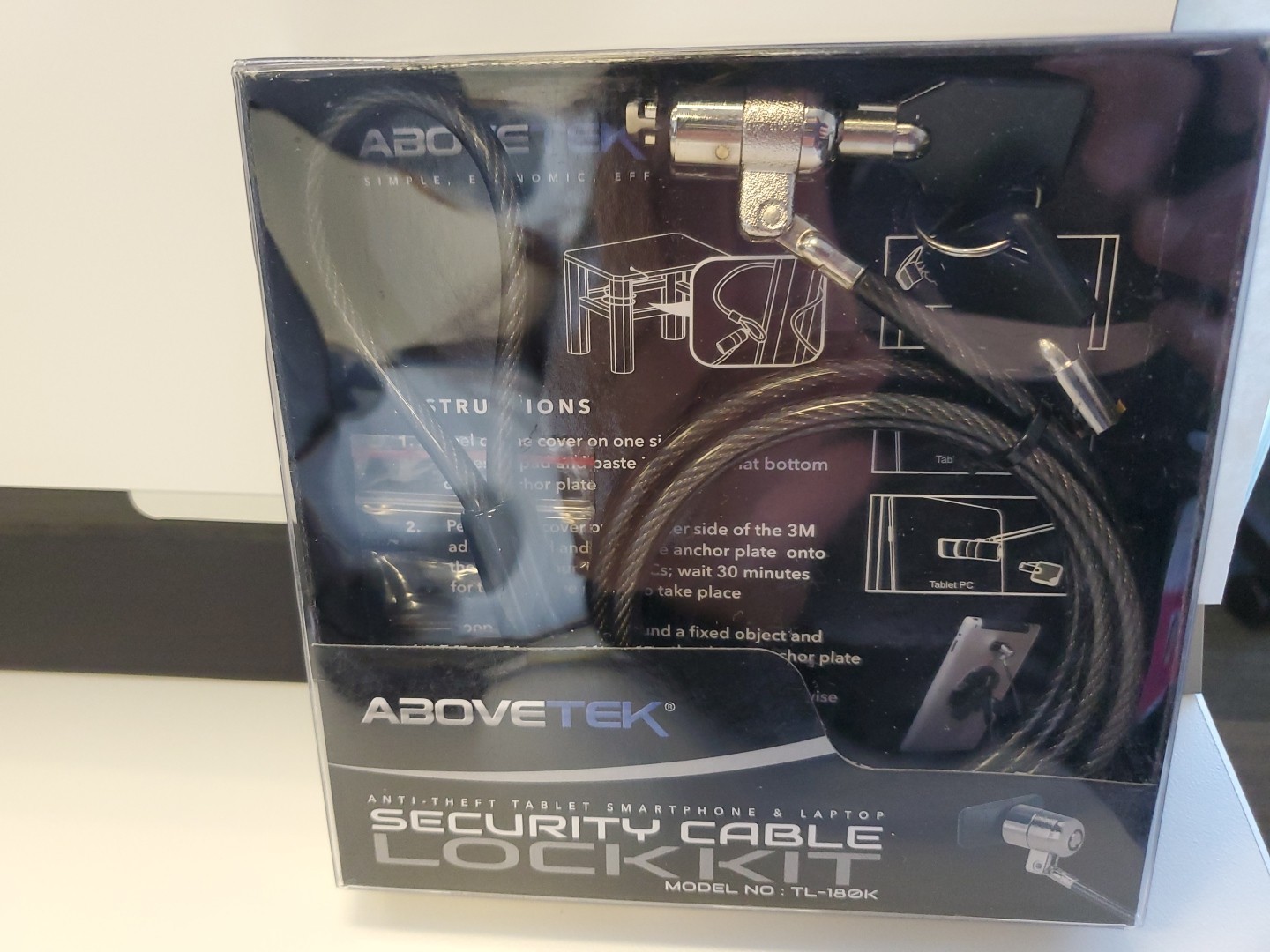 Abovetek T-180K Security Cable Lock Kit