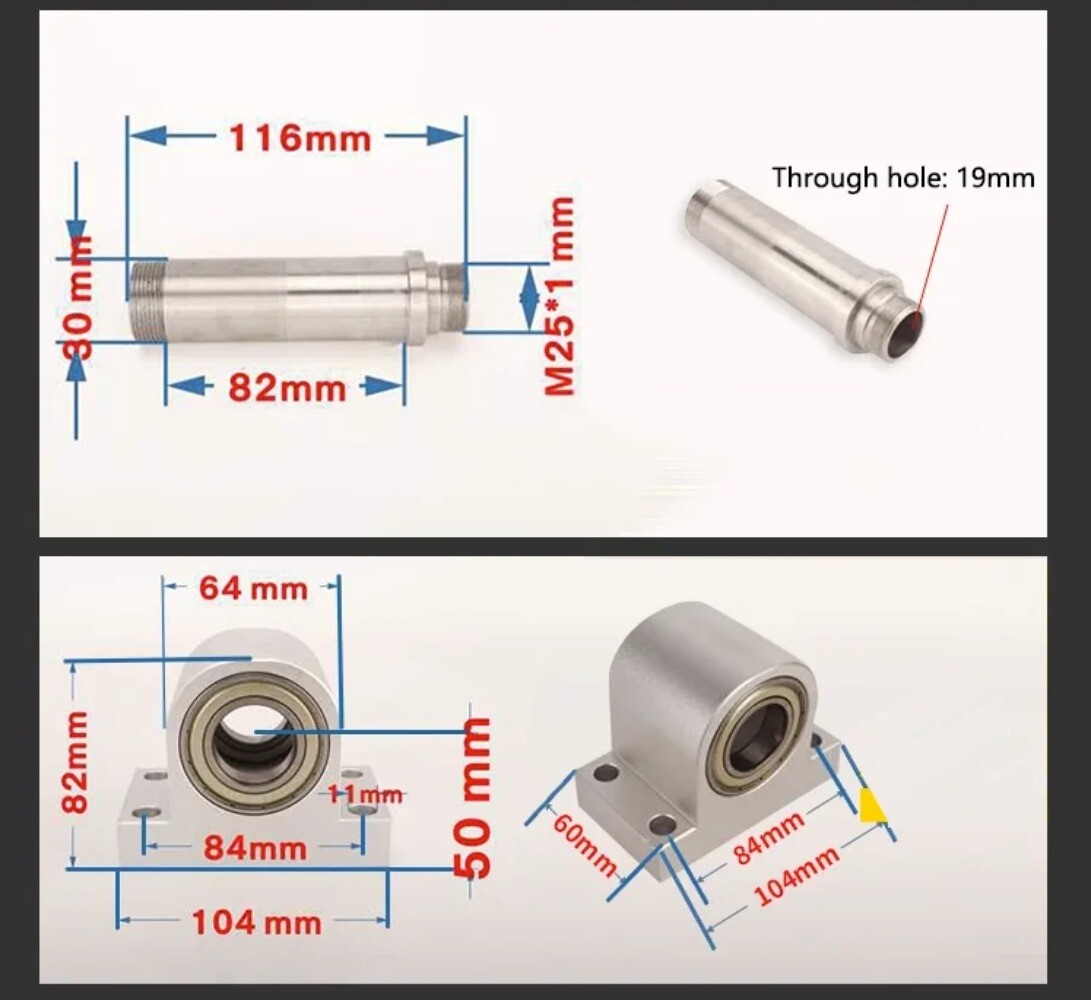50/65/80 Chuck Spindle Assembly, Self-made Mini Lathe, Buddha Bead Machine