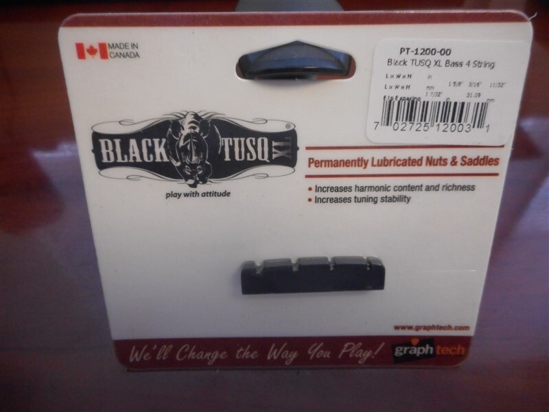 NEW Graph Tech BLACK TUSQ 1-5/8" Slotted Nut For Bass, #PT-1200-00