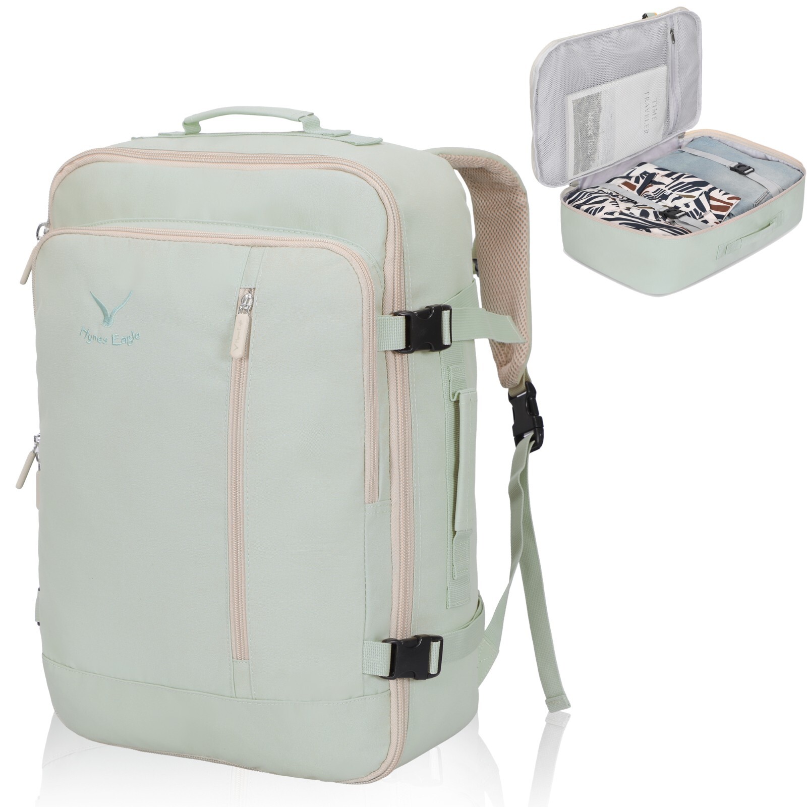 Hynes Eagle Carry on Backpack 38L Large Travel Backpack Women Flight Approved