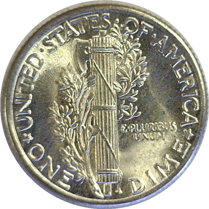1937 10C Mercury Dime Silver Uncirculated