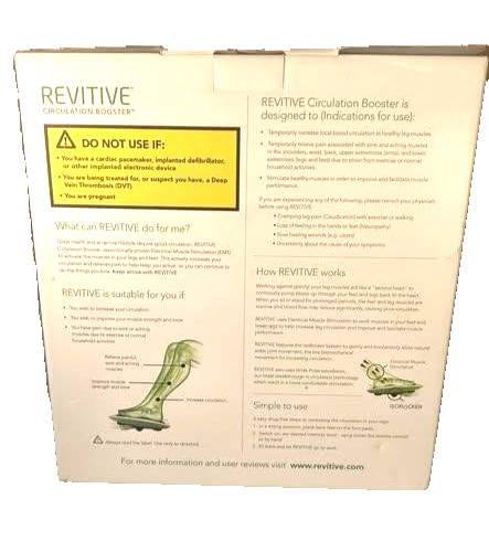 REVITIVE Advanced Performance Circulation Booster Analyzer White REF 2615 UK NOB