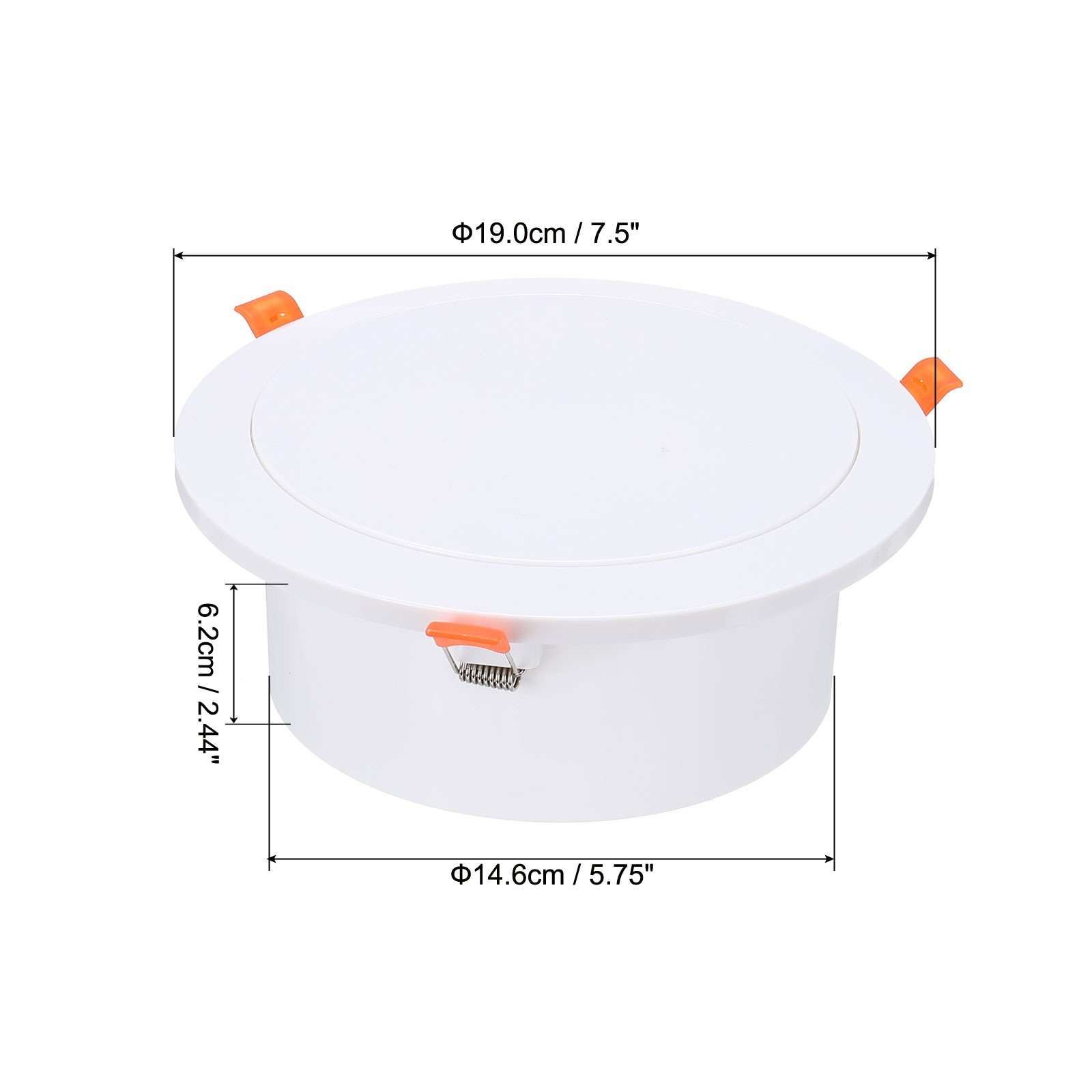6 Inch Spring Round Air Vent, Adjustable Air Diffuser with Screen Mesh, White