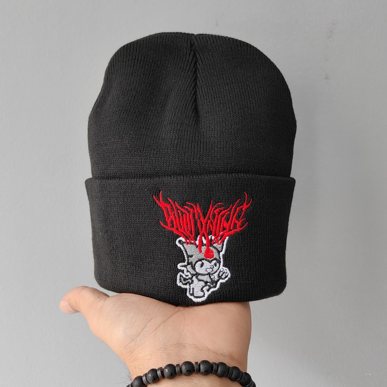 Kuromi Beanie,Anime Embroidery Beanie,Harajuku clothing,Teenage gift,Kawaii