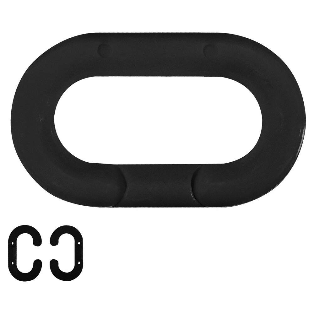GRAINGER APPROVED 30703-10 Chain Link,Black,1-1/2" Size,Plastic 490Z98