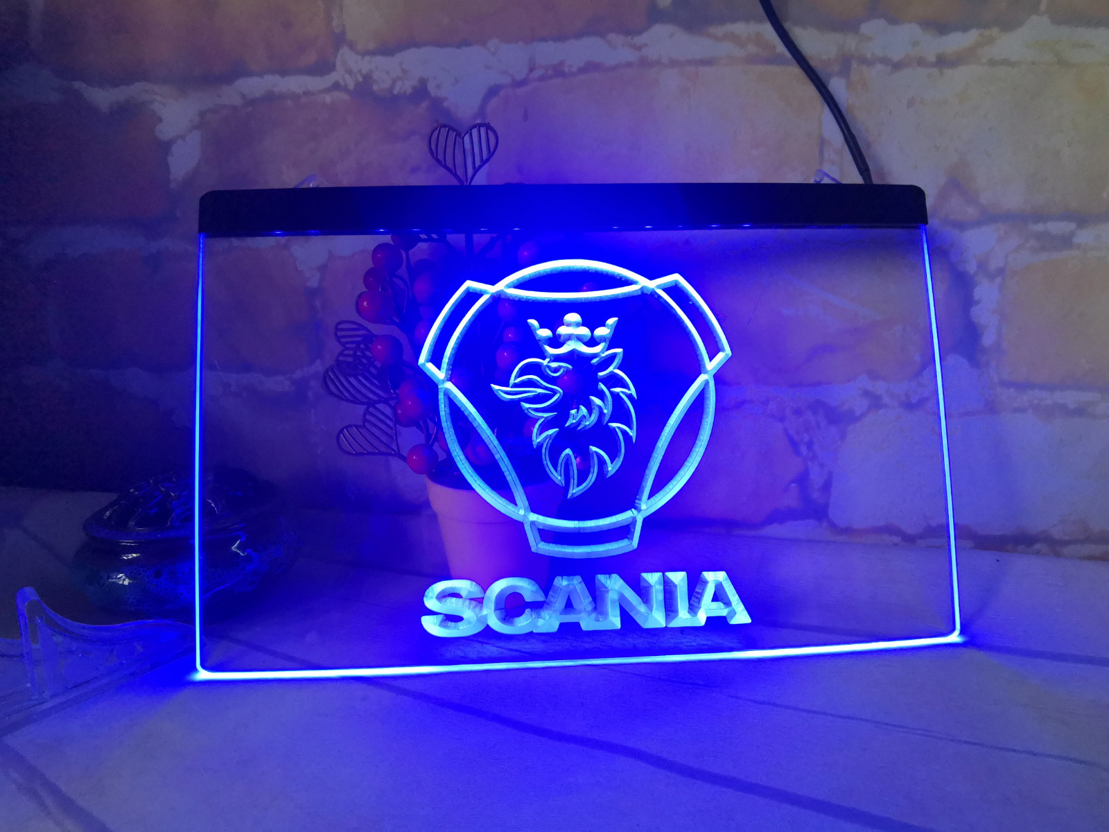 SCANIA TRUCK REPAIR STORE LED NEON LIGHT SIGN bar home garage Parking Trailer