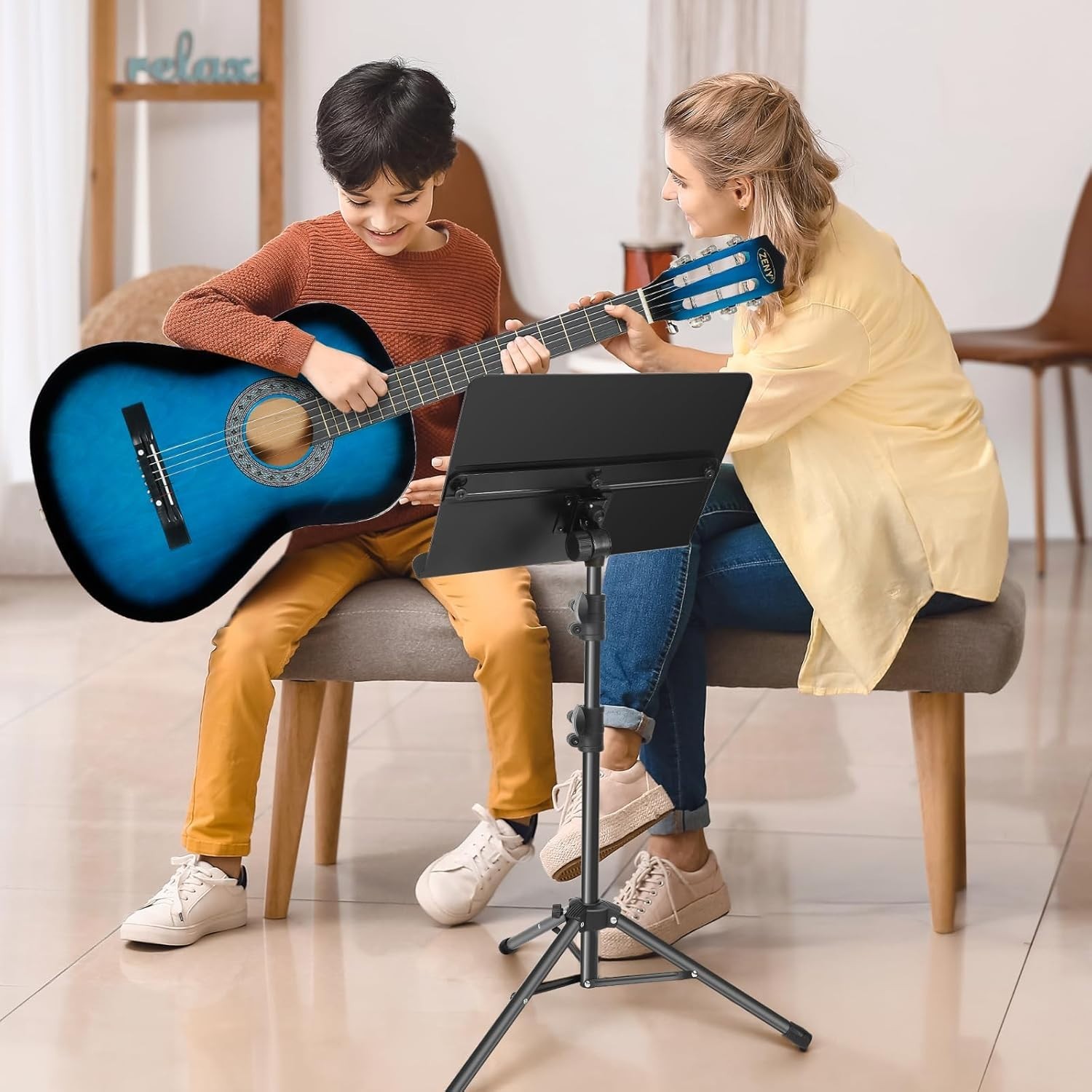 Portable Adjustable Folding Music Stand with Carrying Bag - Ideal for Musicians