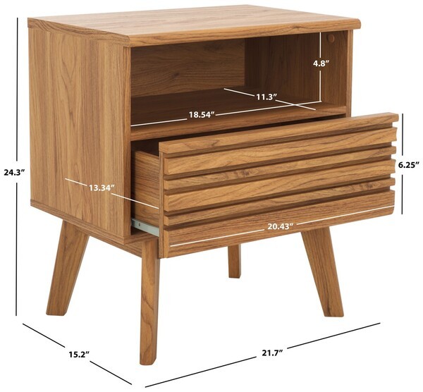Safavieh ESMA 1DRAWER 1SHELF NIGHTSTAND, Reduced Price 2172772412 NST9613D