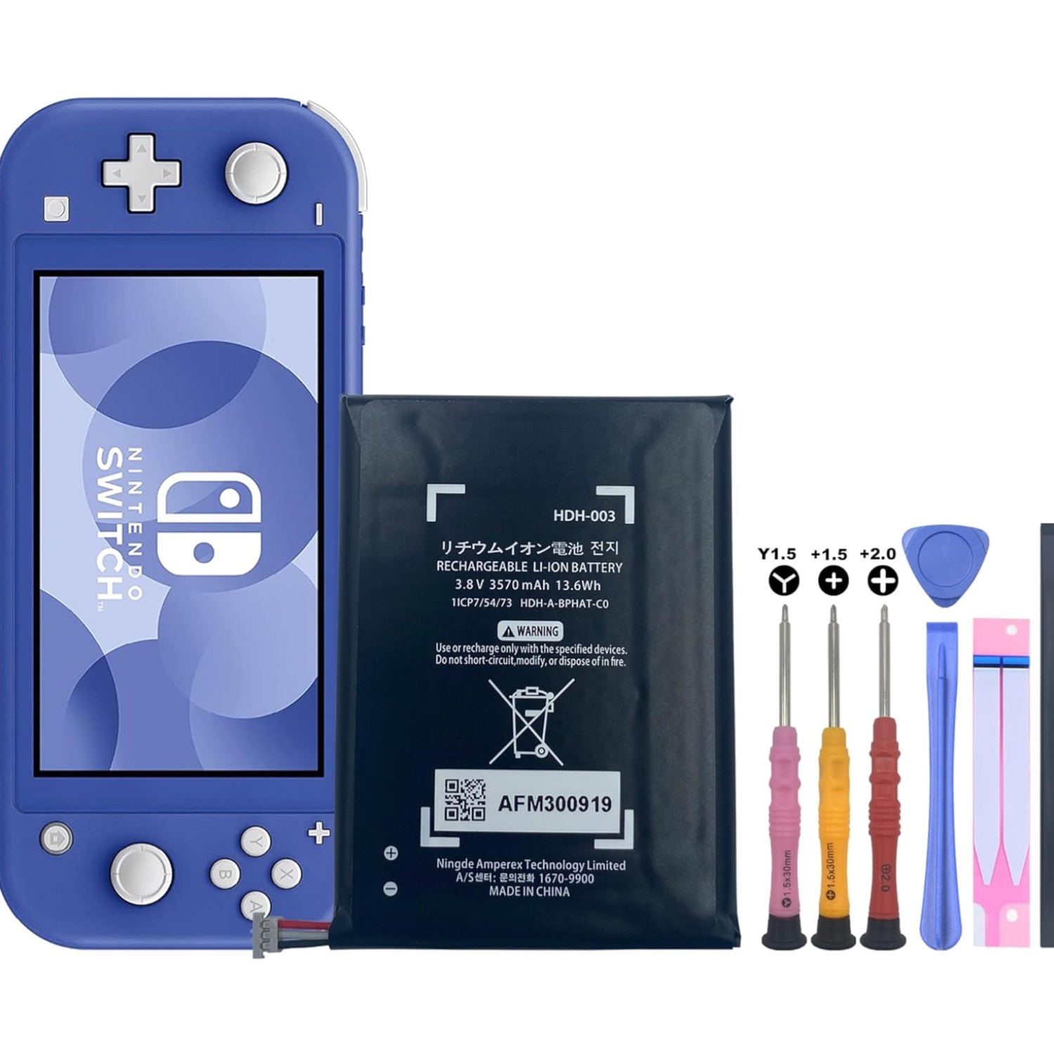Switch Lite Battery, HDH-003 3.8V 3570mAh Replacement for Switch Lite Game Pl...