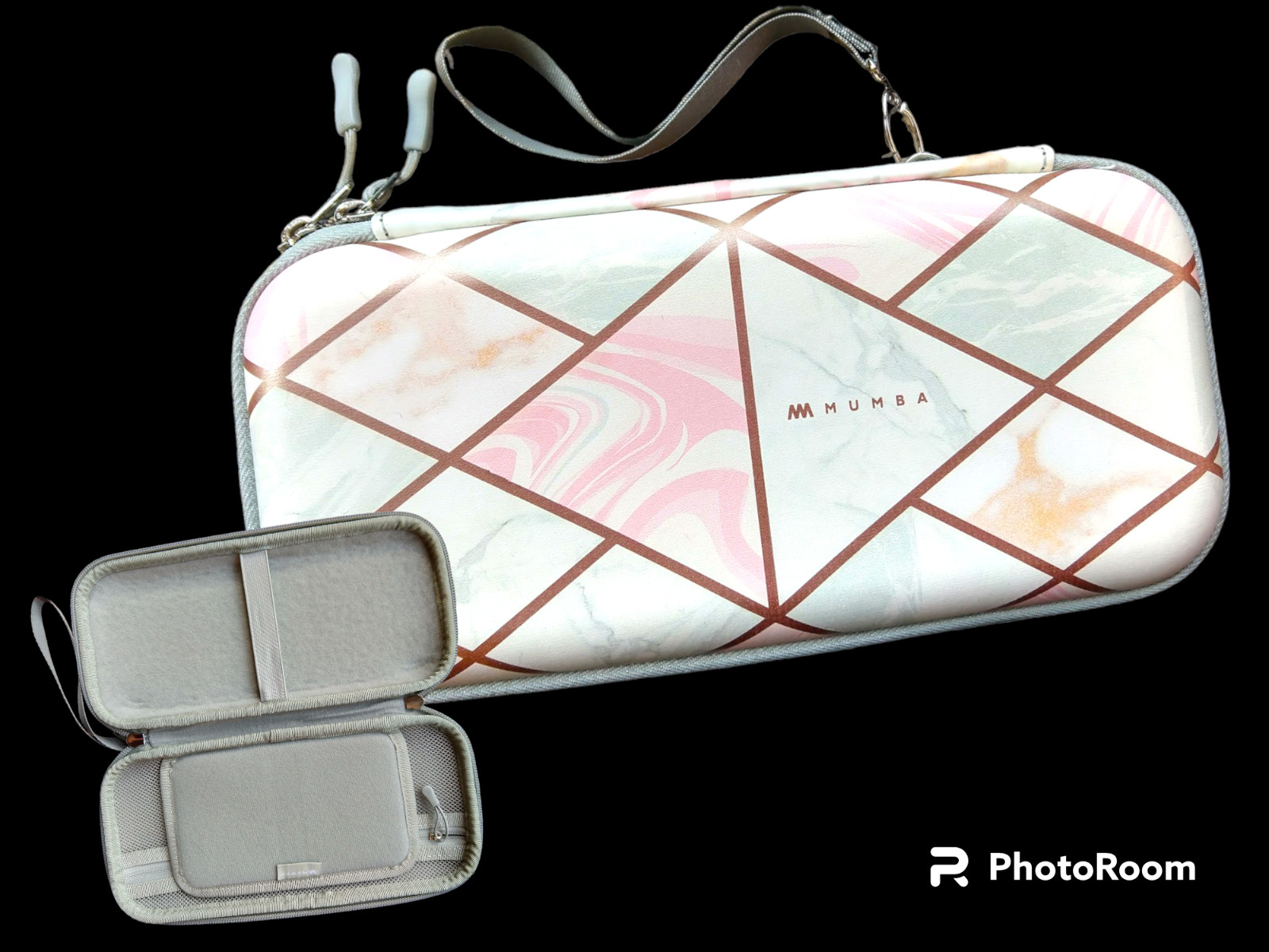 Nintendo Switch Zippered Carrying Case Pastel Marbled holds 10 cartridges