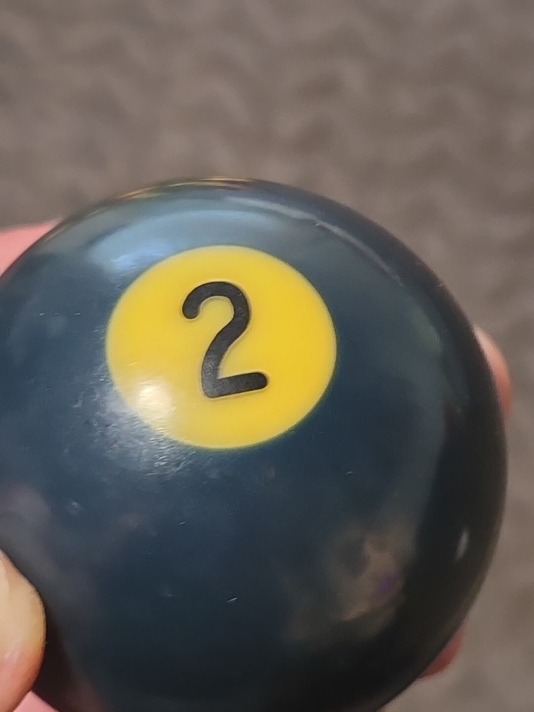 🎱Vintage Replacement Belgian(#2) Pool Ball~Billiards Solid Blue Ball 2"