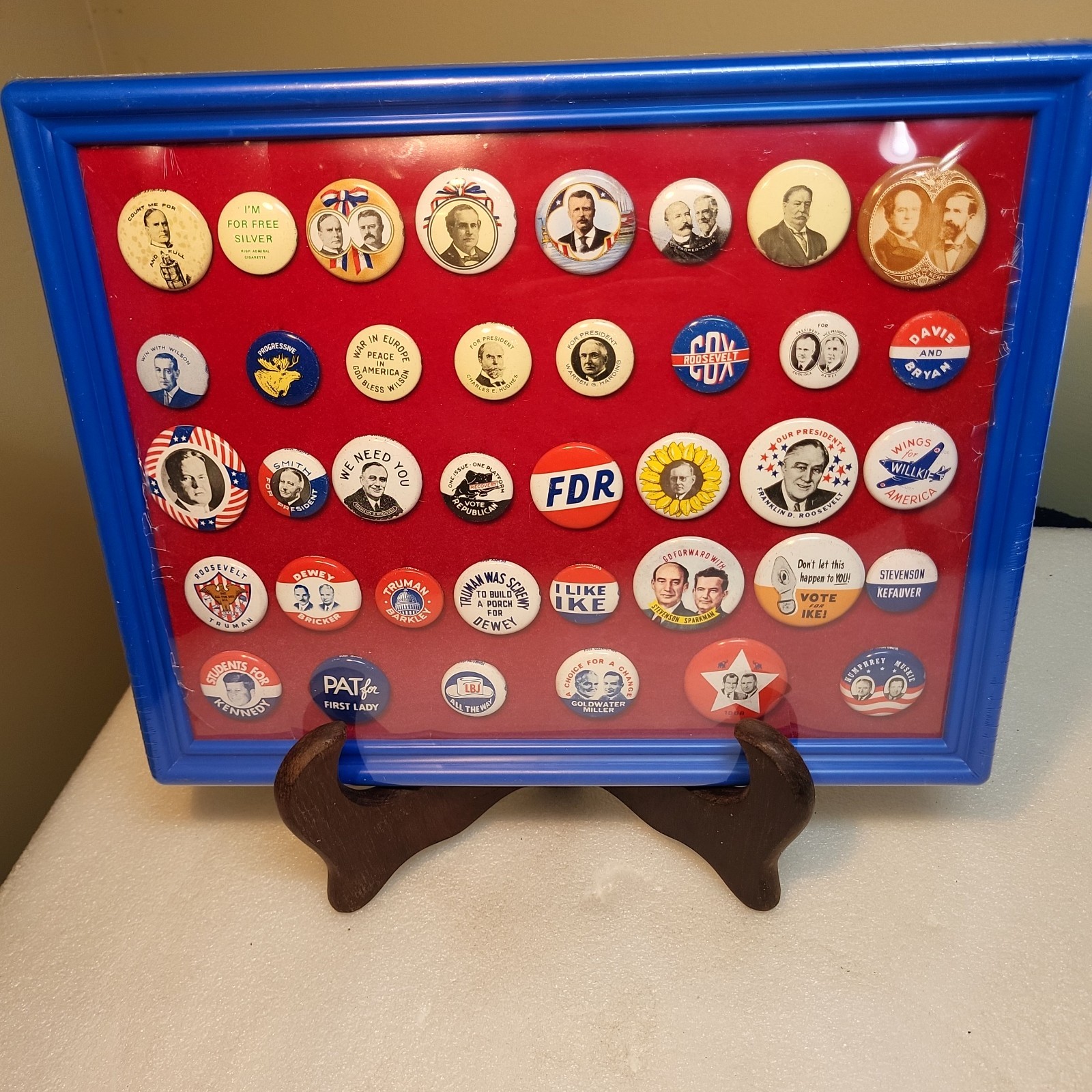 SET OF 38 PRESIDENTAL CAMPAIGN PINS BUTTONS 1972 AMOCO OIL REPRODUCTION