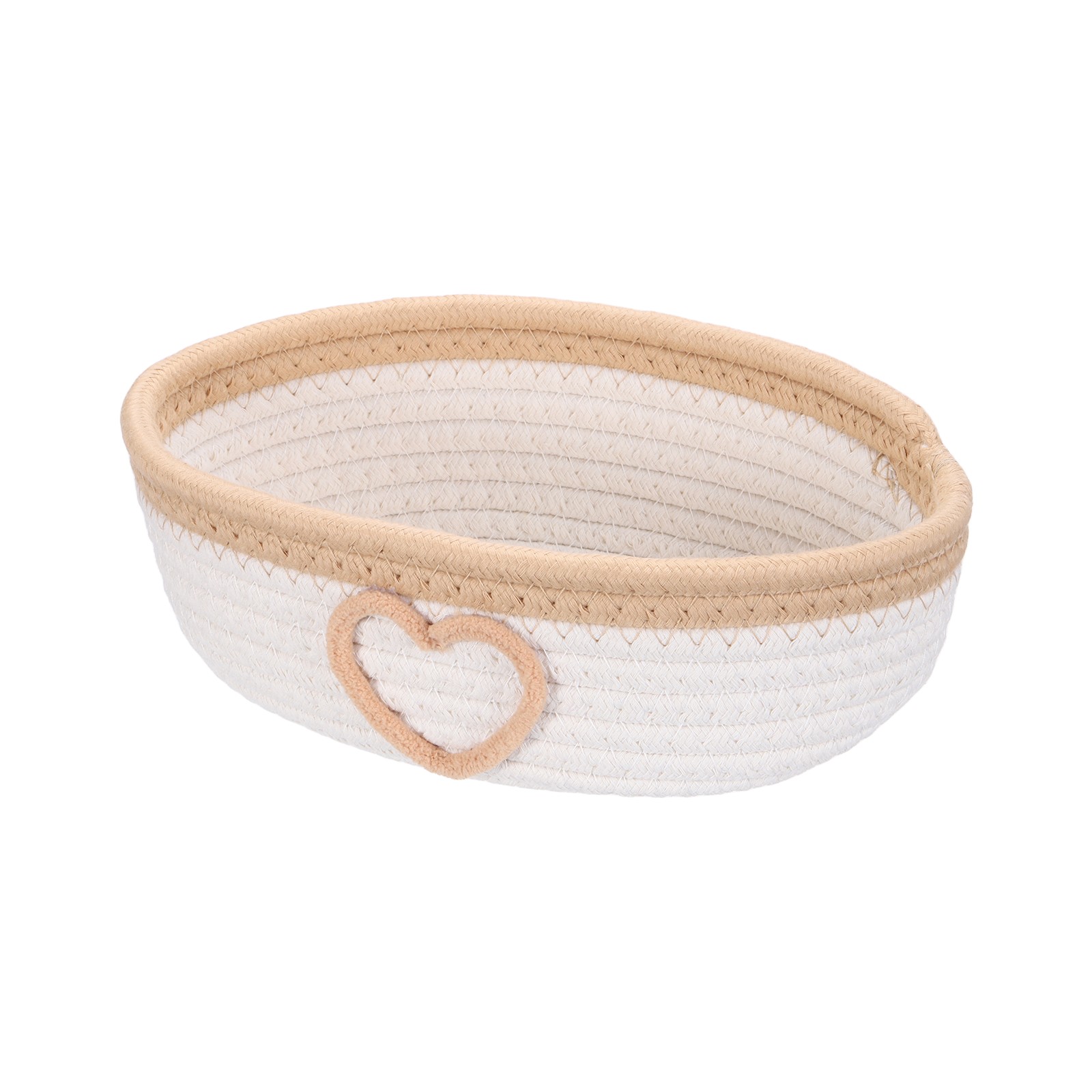 Rectangular Rope Basket, 10x5.9x3.1inch Small Woven Baskets, Beige/Khaki