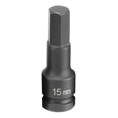 1 PC Grey Pneumatic '2915M 1/2" Drive, 15mm Size, Metric Socket, 6 Points,