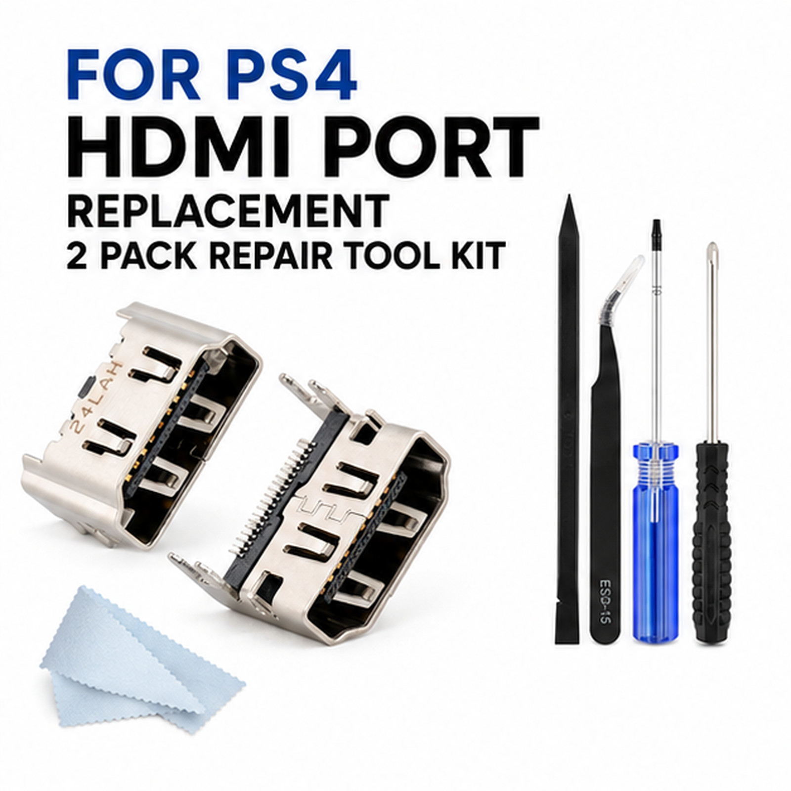For PS4 HDMI Port Replacement 2 Pack Repair Tool Kit Socket Connector